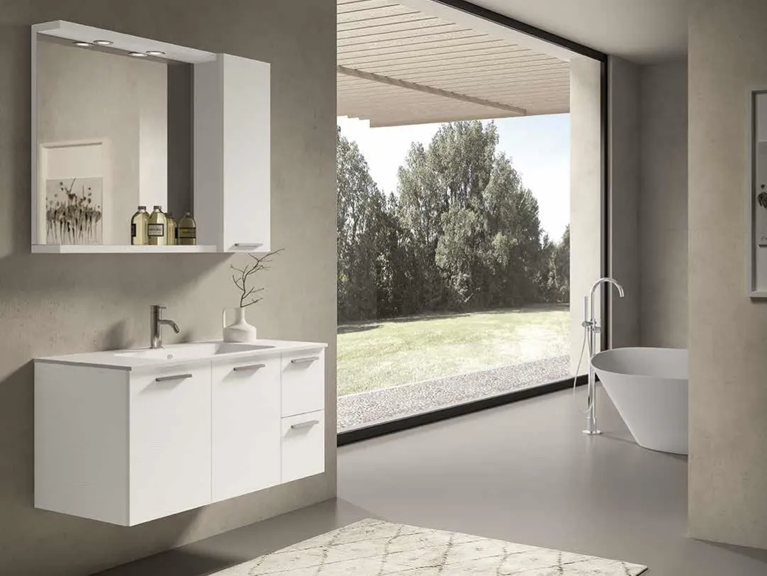 Mobile da Bagno sospeso Fresh Monoblocco 08 di Synergie