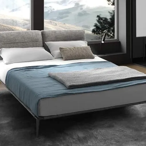 Letto Skip bed in tessuto imbottito di Barzaghi Salotti